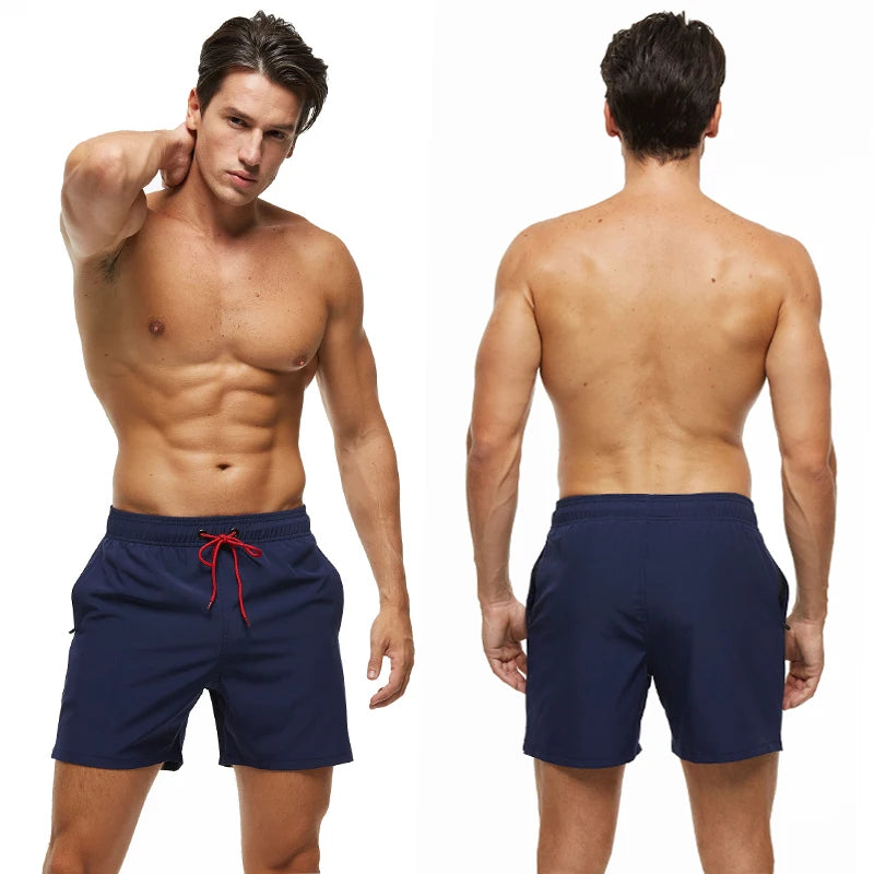 Men's classic polyester board shorts from DATIFER, featuring a comfortable fit and stylish design for beach or swimming activities.