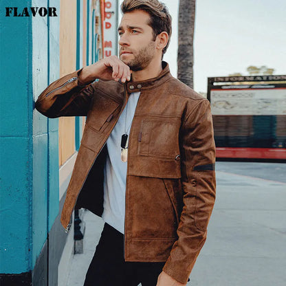 FLAVOR Men's Pigskin Leather Jacket – Rustic Reserve
