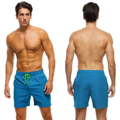 Men's classic polyester board shorts by ShopHub NZ, featuring a comfortable fit and stylish design, ideal for beach and swimwear.