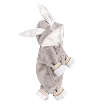 Kids Tales Tiny Trail Cotton-Blend Hooded Zip Baby Romper