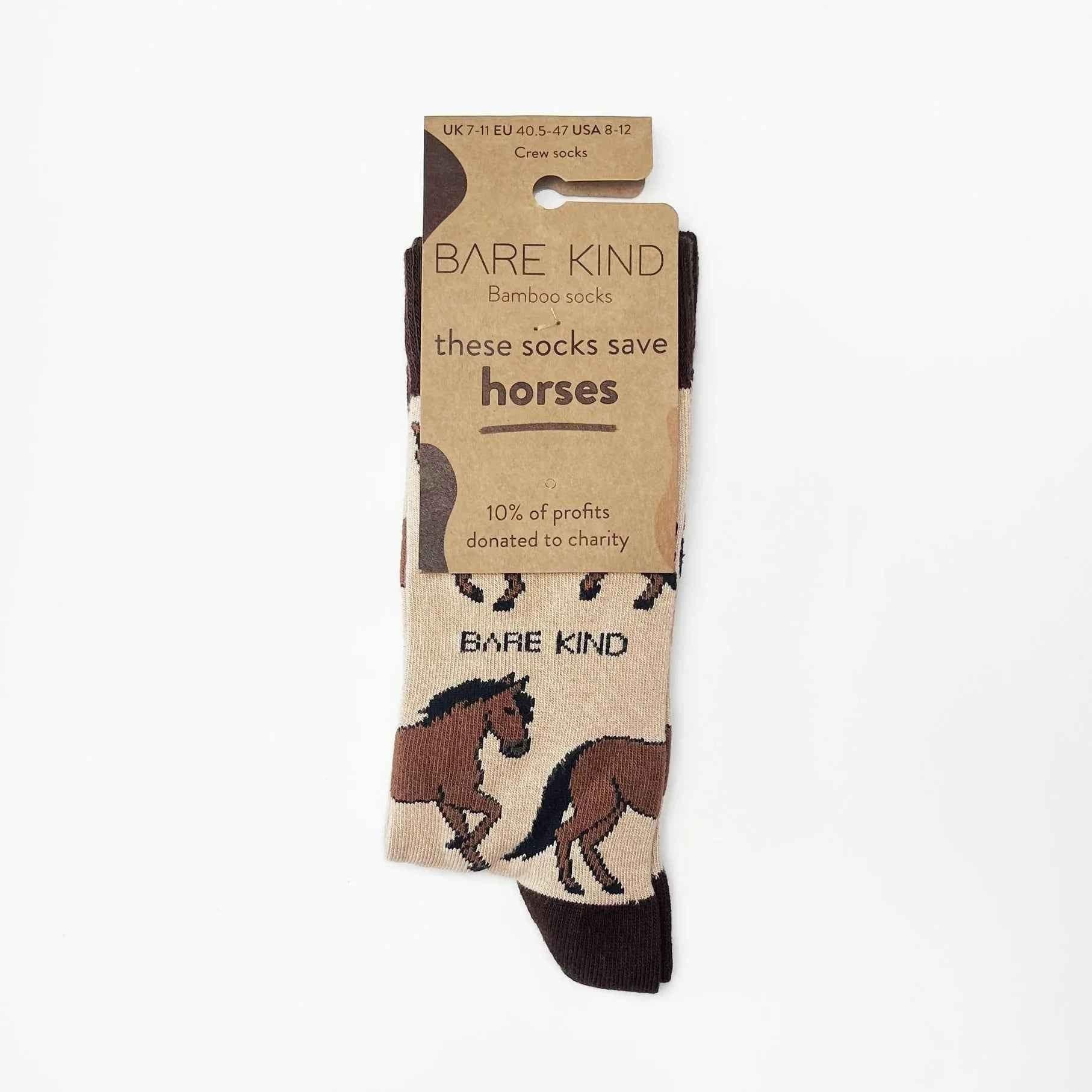 Save the Horses Bamboo Socks