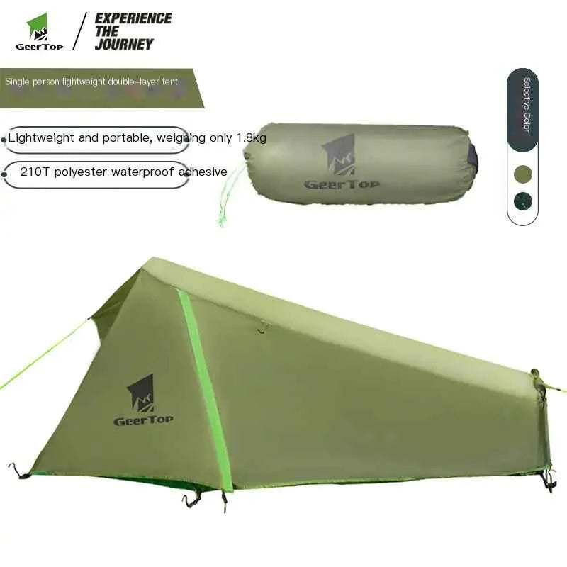 New Waterproof Pyramid Tent for Outdoor Camping - Single Person Lightweight Shelter