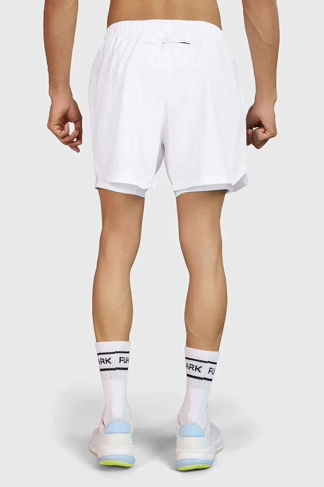 Hyper 5" Running  Short White