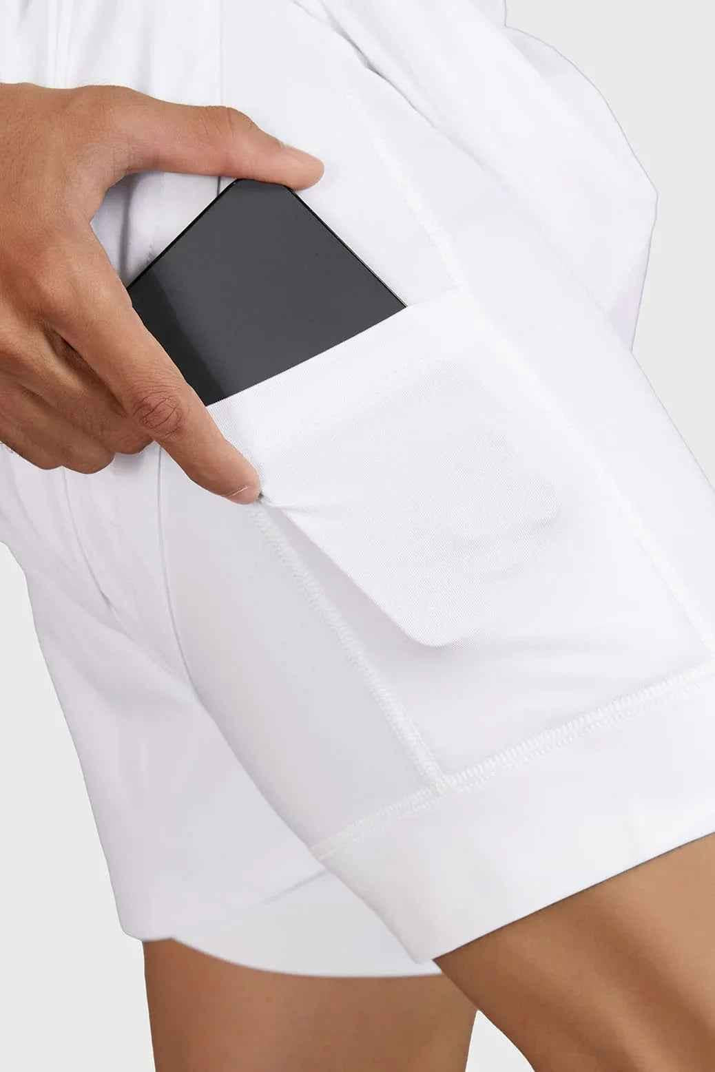 Hyper 5" Running  Short White