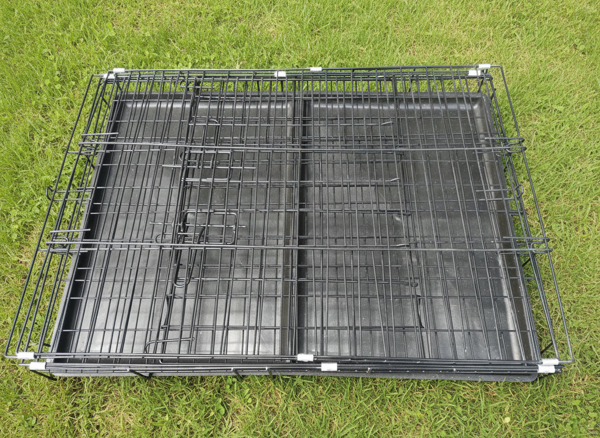 Pet Cage - 70CM Wide Collapsible Metal Pet Cage BLACK dealonline.co.nz