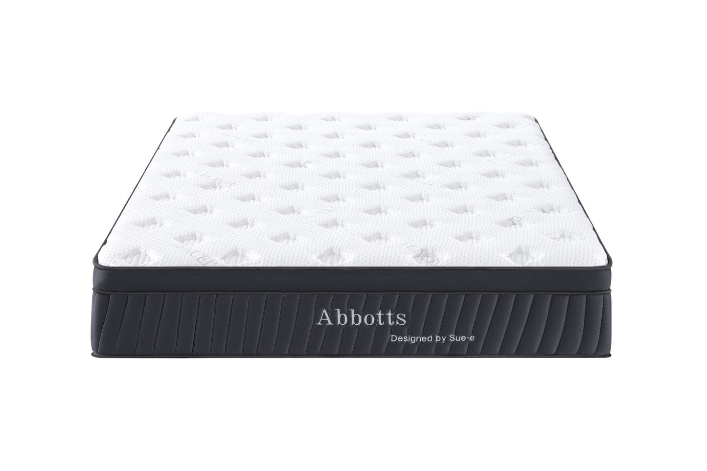 Superking Abbotts Pocket Spring mattress with Tencel fabric by sue-e furniture, showing the plush, high-quality mattress surface.