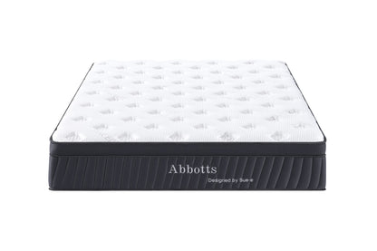 Superking Abbotts Pocket Spring mattress with Tencel fabric by sue-e furniture, showing the plush, high-quality mattress surface.