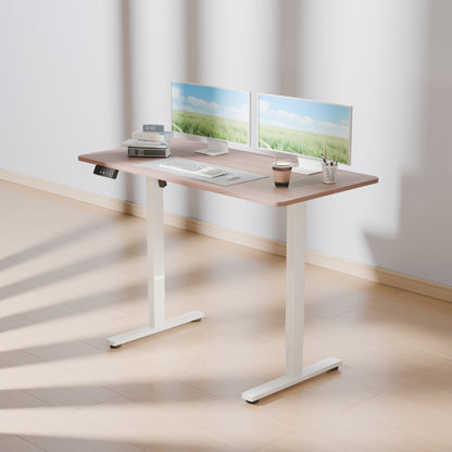 Electra Ergo Single Motor Sit Stand Desk Walnut 1.4m sue-e furniture