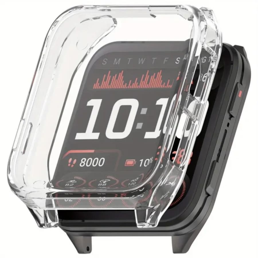 Clear protective case for Garmin Venu X1 watch with screen protector, providing durable coverage and protection for the watch face.