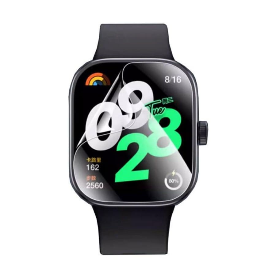 Hydrogel screen protector for Redmi Watch 4, transparent watch case, pack of 6, designed to protect the watch screen from scratches.