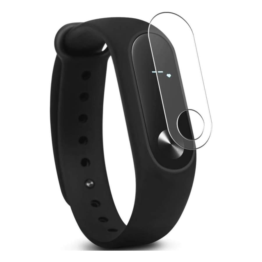 Hydrogel screen protector for Xiaomi Mi Band HRX Edition, pack of 6, showing transparent watch case on fitness tracker display
