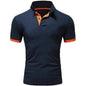 Men's Casual Cotton Polo Shirt - Slim Fit Short Sleeve Polo for Meetings and Events | Plus Size Available