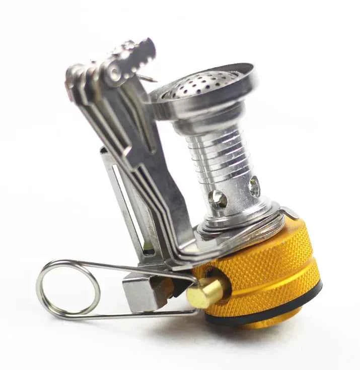 Portable Mini Camping Stove - Lightweight Aluminum Butane Burner for Outdoor Cooking | 1-3 Person Capacity
