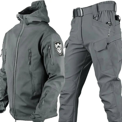 Outdoor Shark Skin Warm Camouflage Jacket and Pants Set - Tactical Softshell Fleece-Lined | Military Style Mead's Supply & Equipment Outfitters limited