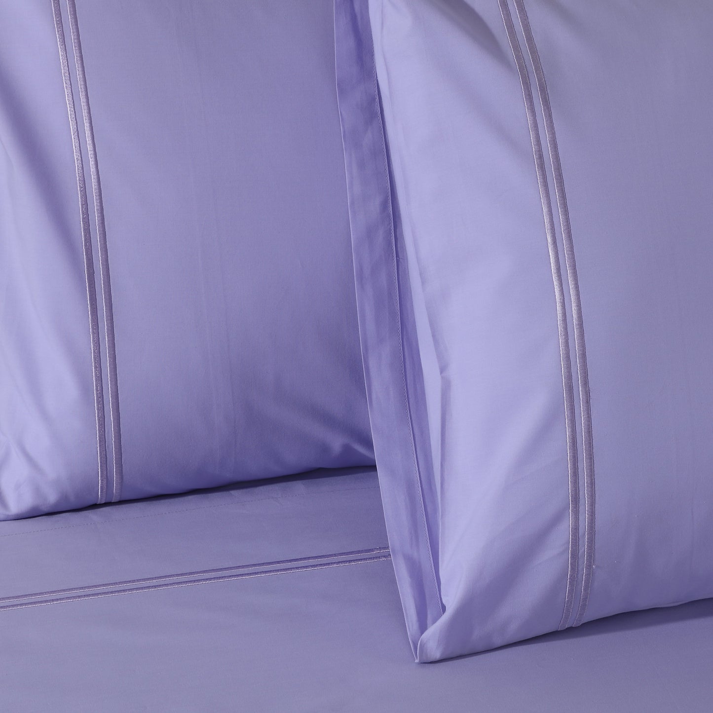 ORGANIC COTTON COLOURED SHEET SET 250TC - LAVENDER MIST Whites of London NZ