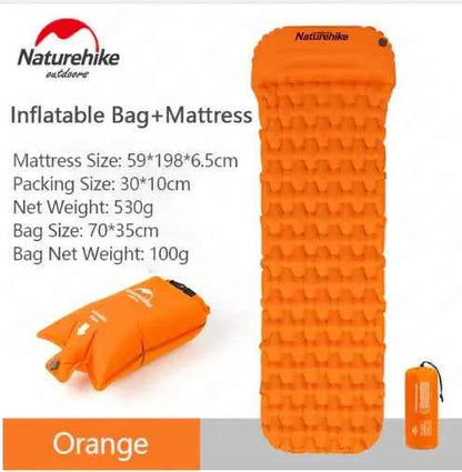Outdoor Inflatable Mattress - Moisture-Proof Camping Tent Sleep Pad with Pillow Options | 1P & 2P