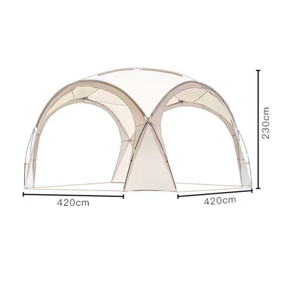 Dome Canopy Gazebo Tent – 4.2 × 4.2 × 2.3m LCF28517 ECOTREK