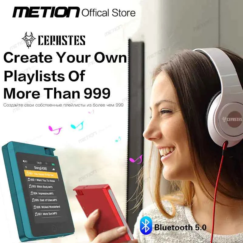 HiFi Lossless MP3 Player with Bluetooth 5.0 - 2.8" Screen, 16GB Storage, 14-Hour Battery | Portable Walkman