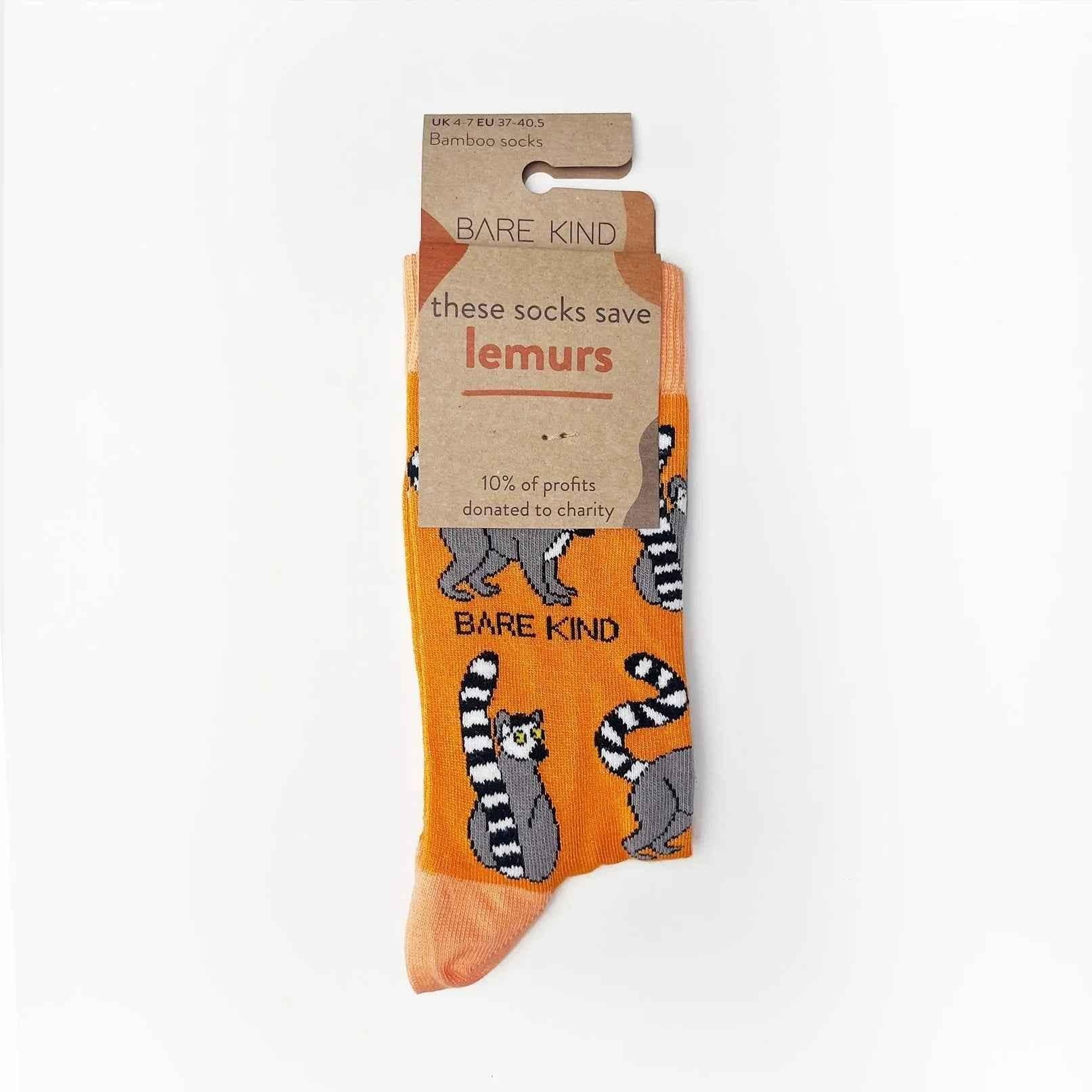 Save the Lemurs Bamboo Socks