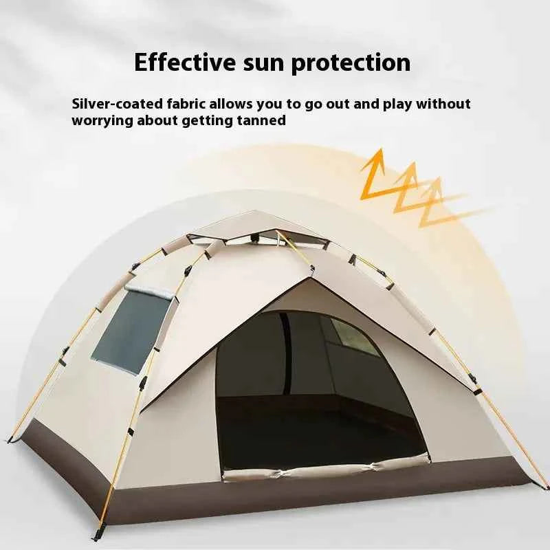 Portable Beach Tent - UV Protection Sun Shelter for 2-4 People | Quick Setup Foldable Camping Tent