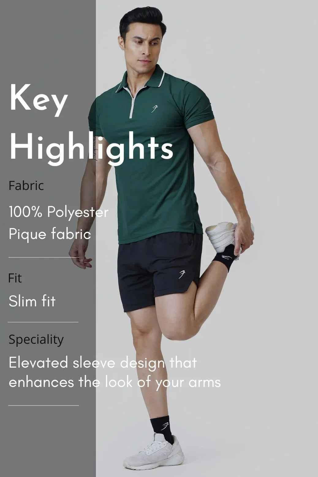 Stride Polo T-shirt Green