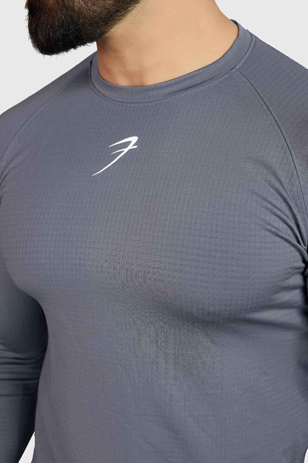 Midnight Fullsleeves T-shirt Light Grey