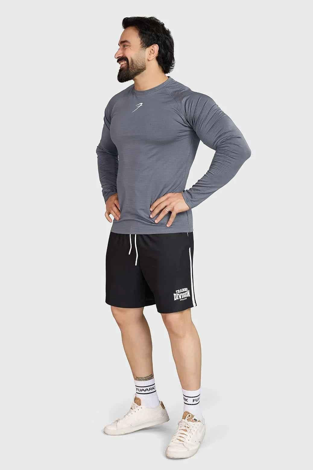 Midnight Fullsleeves T-shirt Light Grey