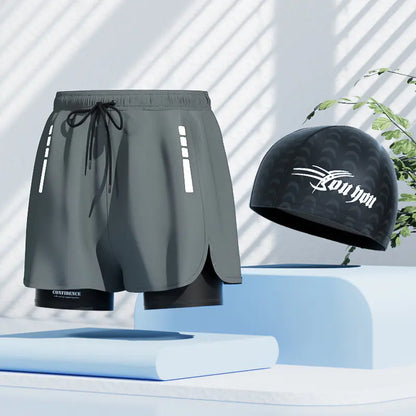 Men's Quick-Dry Swim Trunks - Beach Shorts for Swimming & Spa Mead's Supply & Equipment Outfitters limited