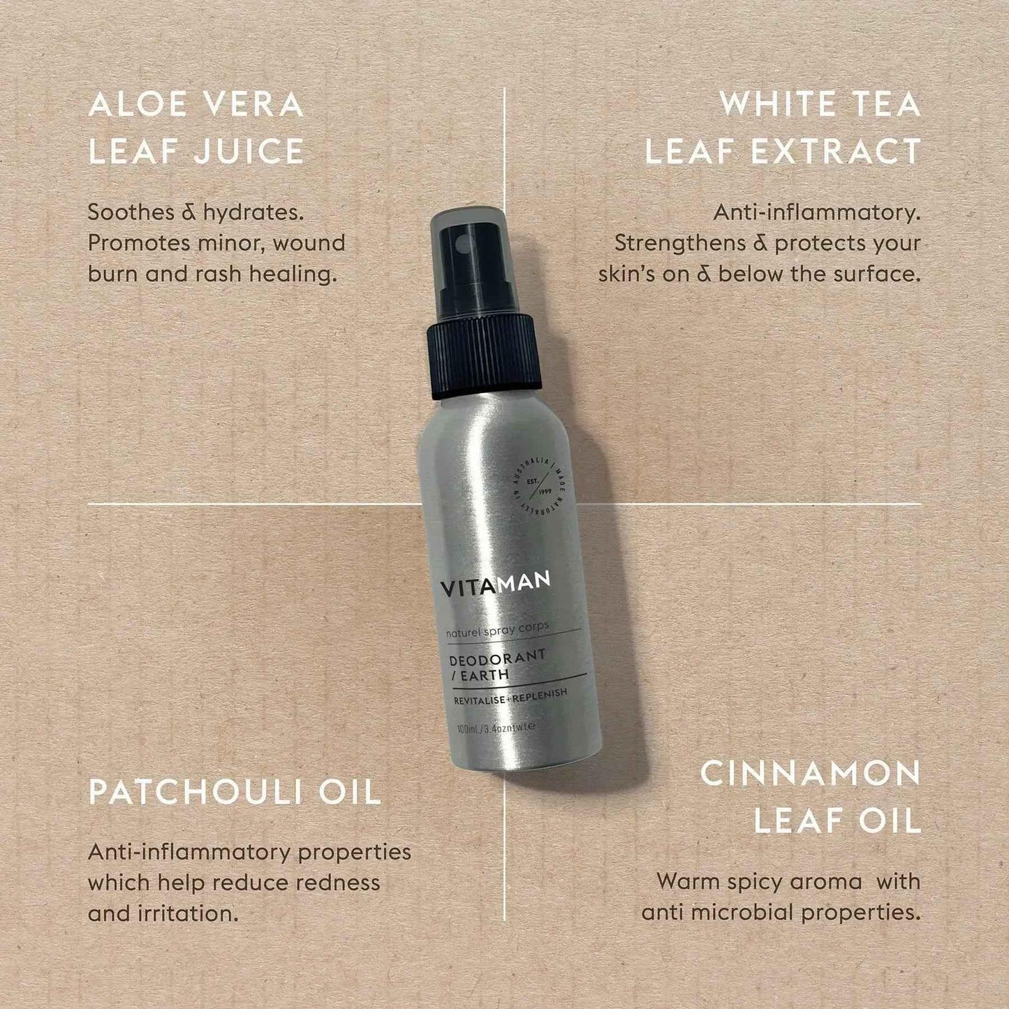 Natural Body Spray - Earth 100ml - ShopHub