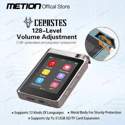 HiFi Lossless MP3 Player with Bluetooth 5.0 - 2.8" Screen, 16GB Storage, 14-Hour Battery | Portable Walkman