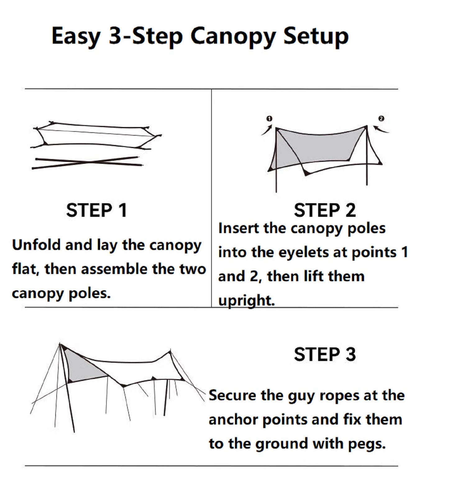 Camping Black-Glue Coating Canopy – Portable Beach & Outdoor Sun Shelter ECOTREK