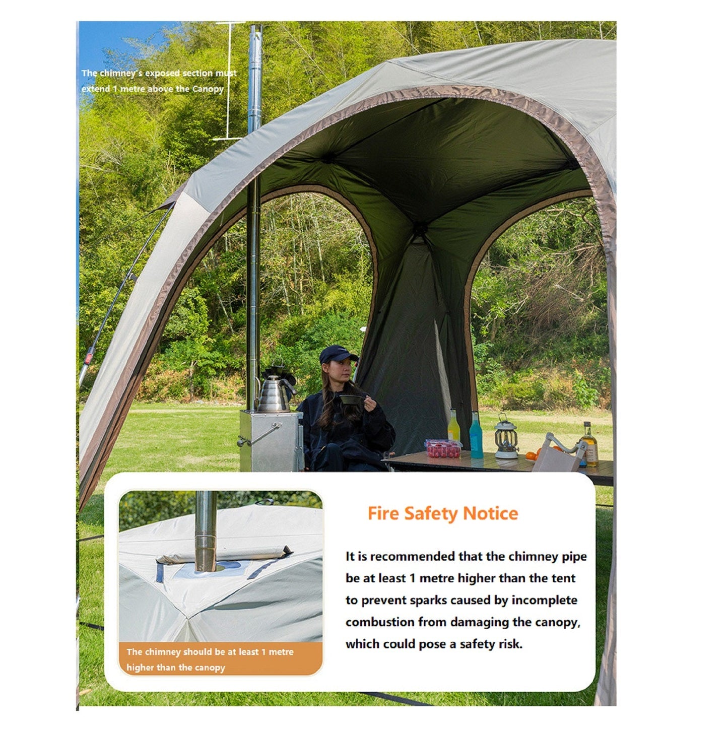 Automatic Dome Canopy & Tent – Includes 4 Side Walls and 1 Groundsheet ECOTREK