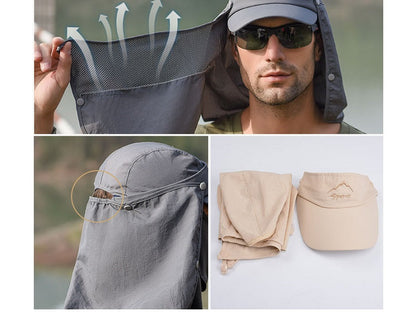 Khaki - Sun Hat Wide Brim Bucket Hats Outdoor Fishing Hiking Cap UV Protection dealonline.co.nz
