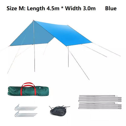 Square Sun Shade Sail – Waterproof Outdoor Canopy for Garden, Patio, and Parties ECOTREK
