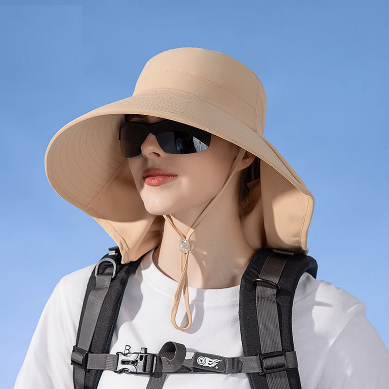 BEIGE Sun Hats Wide Brim Bucket Outdoor Fishing Hiking Cap UV Protection dealonline.co.nz