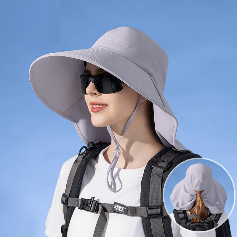 BEIGE Sun Hats Wide Brim Bucket Outdoor Fishing Hiking Cap UV Protection dealonline.co.nz