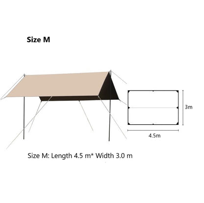 Square Sun Shade Sail – Waterproof Outdoor Canopy for Garden, Patio, and Parties ECOTREK