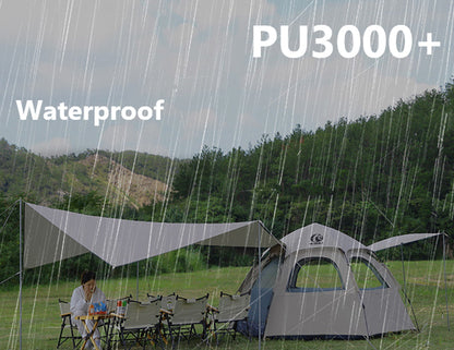 Pop-up Hexagonal Double-Layer Waterproof Tent + Winged Canopy ECOTREK