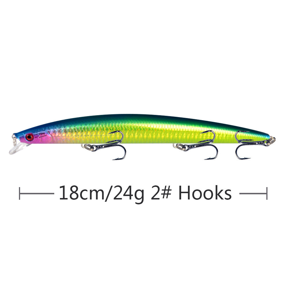 Set of 10 large 18cm dealonline.nz fishing lures with treble hooks, lifelike hard bait lures for freshwater and saltwater fishing