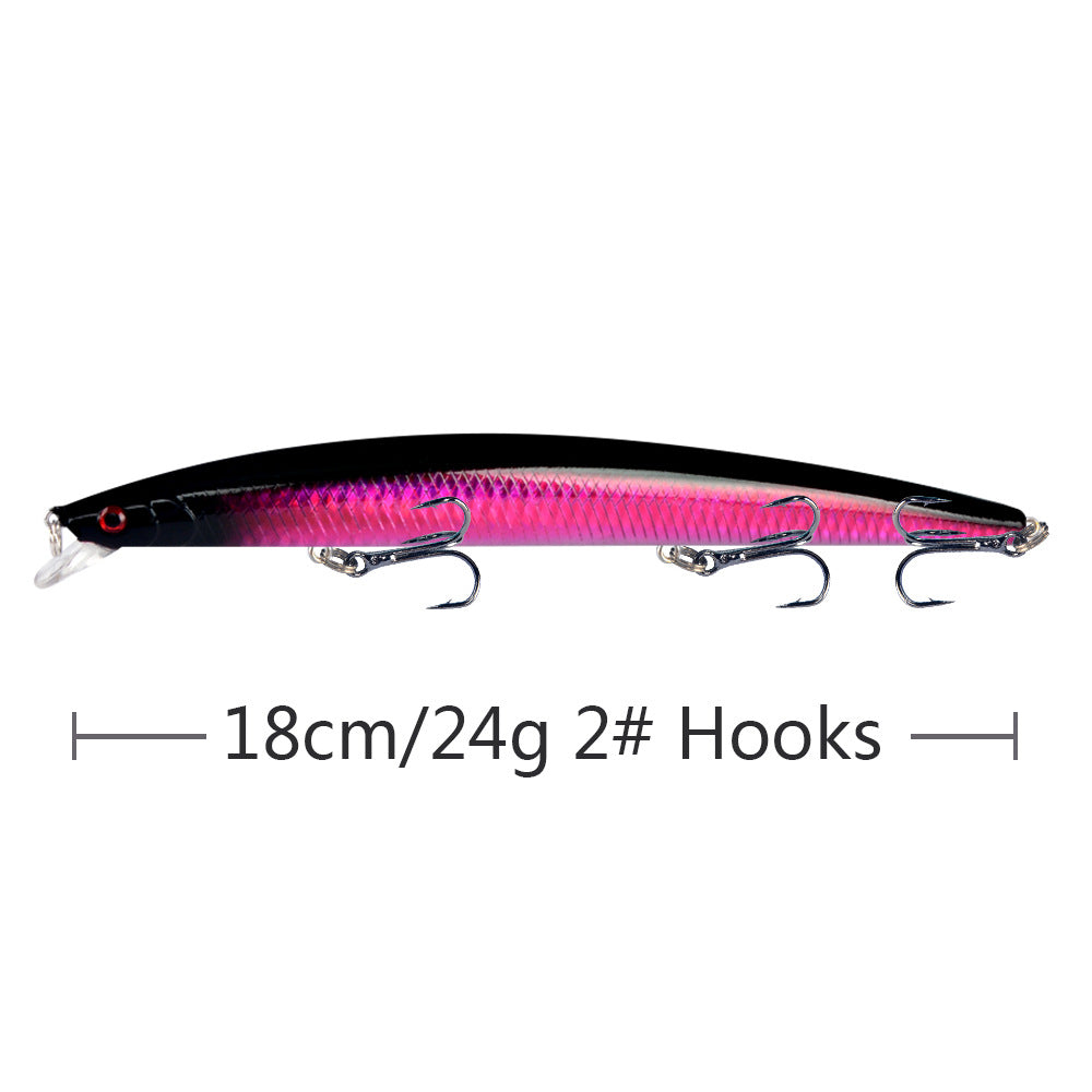 10pcs large dealonline.nz fishing lures, 18cm hard bait with treble hooks, lifelike design for freshwater and saltwater fishing