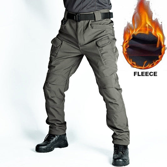 Men's Tactical Pants Water Resistant Cargo Pants Soft Shell Fleece Lined GREY dealonline.co.nz