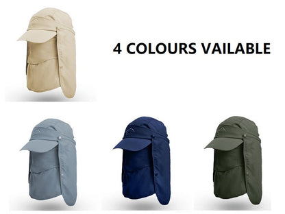Khaki - Sun Hat Wide Brim Bucket Hats Outdoor Fishing Hiking Cap UV Protection dealonline.co.nz