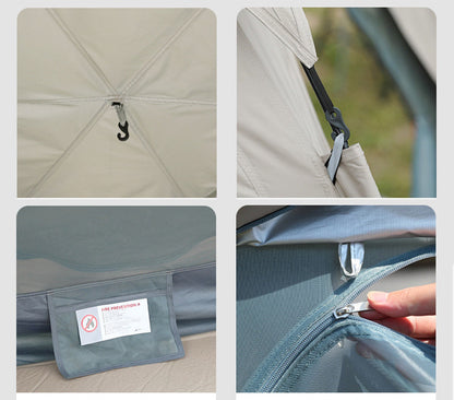 Pop-up Hexagonal Double-Layer Waterproof Tent + Winged Canopy ECOTREK