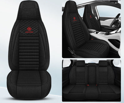 Sport Style Synthetic Linen/Flax Breathable Bucket Car Seat Covers Full Set dealonline.co.nz