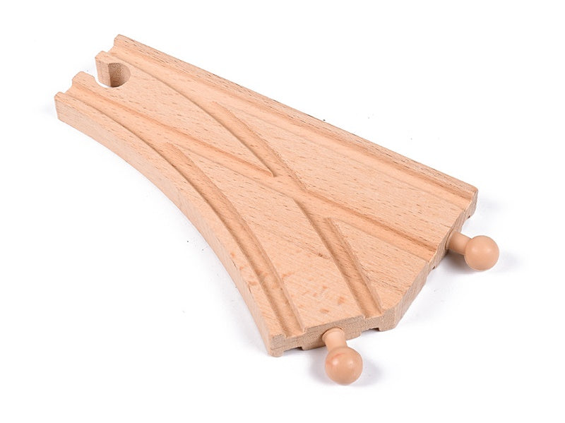 Wooden railway track toy set with manual control cars, 78 pieces, for early educational play by dealonline.co.nz