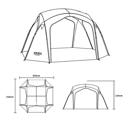 Automatic Dome Canopy & Tent – Includes 4 Side Walls and 1 Groundsheet ECOTREK