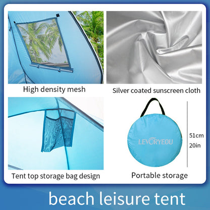Pop-Up Beach Tent Sun Shelter – Easy Setup & Portable ECOTREK