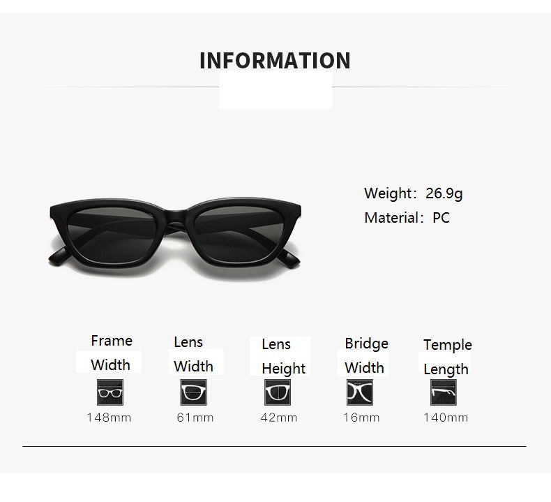 ECOTREK Cat Eye Sunglasses – Retro Fashion Small Frame Shades for Men & Women LX09-31 ECOTREK