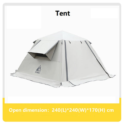 Portable Fully Automatic Waterproof Camping Tent with Canopy for All-Season ECOTREK