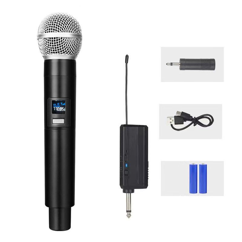 Wireless Microphone with Rechargeable Receiver and Battery, 100 ft Range Karaoke dealonline.co.nz